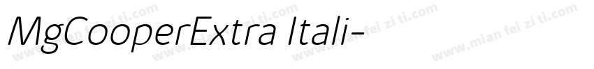 MgCooperExtra Itali字体转换